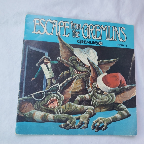 : 3pc Mixed lot of Gremlins story 3 Sinbad the sailor & Gummi bears vinyl record - Picture 8 of 13